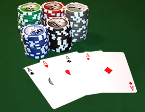 poker cards, poker chips