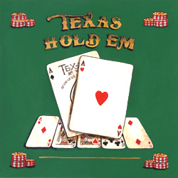texas poker graphic 'Texas hold em'